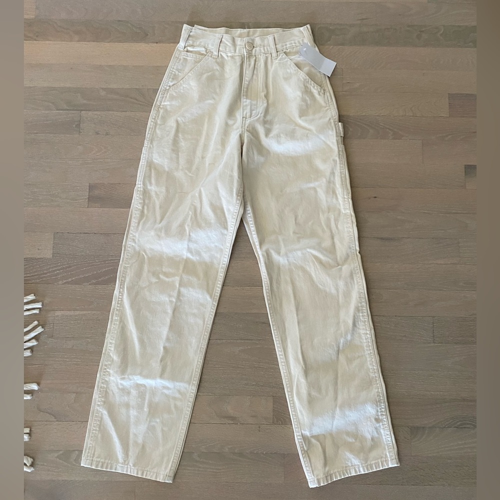 Beige Carpenter Jean Pants